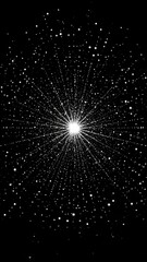 White Light Burst in Dark Space with Stars