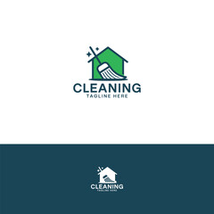 Cleaning logo design template