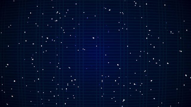 Pixel art 80s Retro sci-Fi background animation. Pixel art 8bit video game Retro wave. Grid and starry space background. - Powered by Adobe