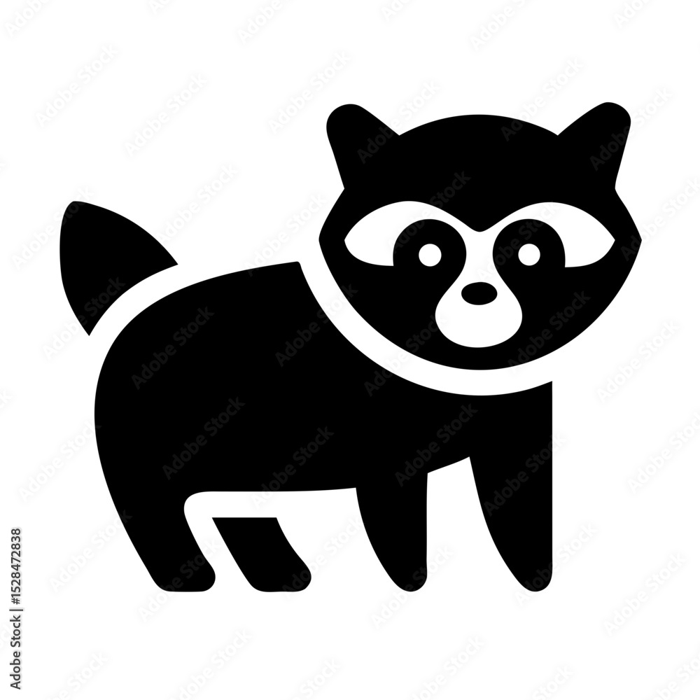 Poster raccoon vector design for playful graphics and creative projects