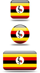 Set of 3D Uganda Flags in Multiple Shapes and Styles