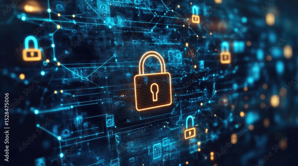 Poster virtual private network vpn interface with secure connection established over a dark digital backgro