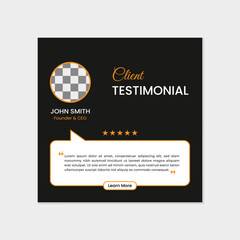 Professional Modern Client Testimonial Design Template