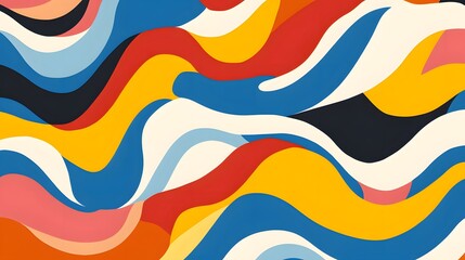 Abstract Colorful Waves Background Design Modern Vivid Swirls Pattern
