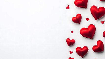 Romantic Red Hearts Valentines Day Background