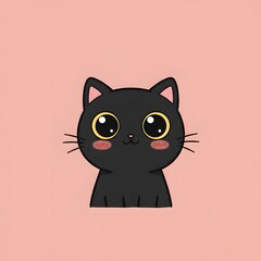 Adorable Black Kitten with Big Eyes