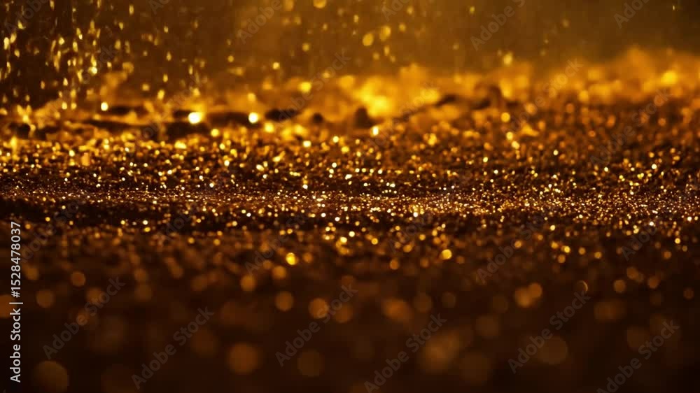 Aufkleber golden glittering shimmer warm luxury background of sparkling textures and light, creating enchantin