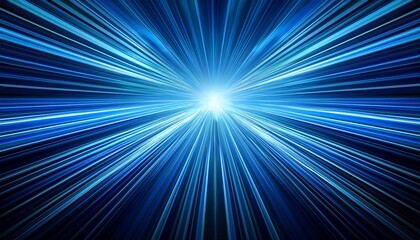 abstract background digital image of light rays stripes lines with blue light background generative ai