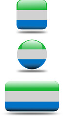 set 3d look Flag ofsierra leone