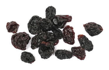 Raisins isolated on white, clipping path 