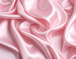 Fototapeta premium Soft Pink Silk Drapery: Luxurious Fabric Texture
