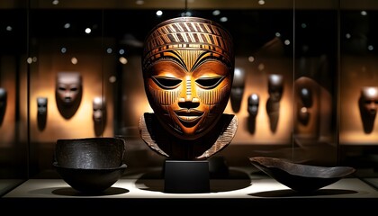 African mask, black history month.