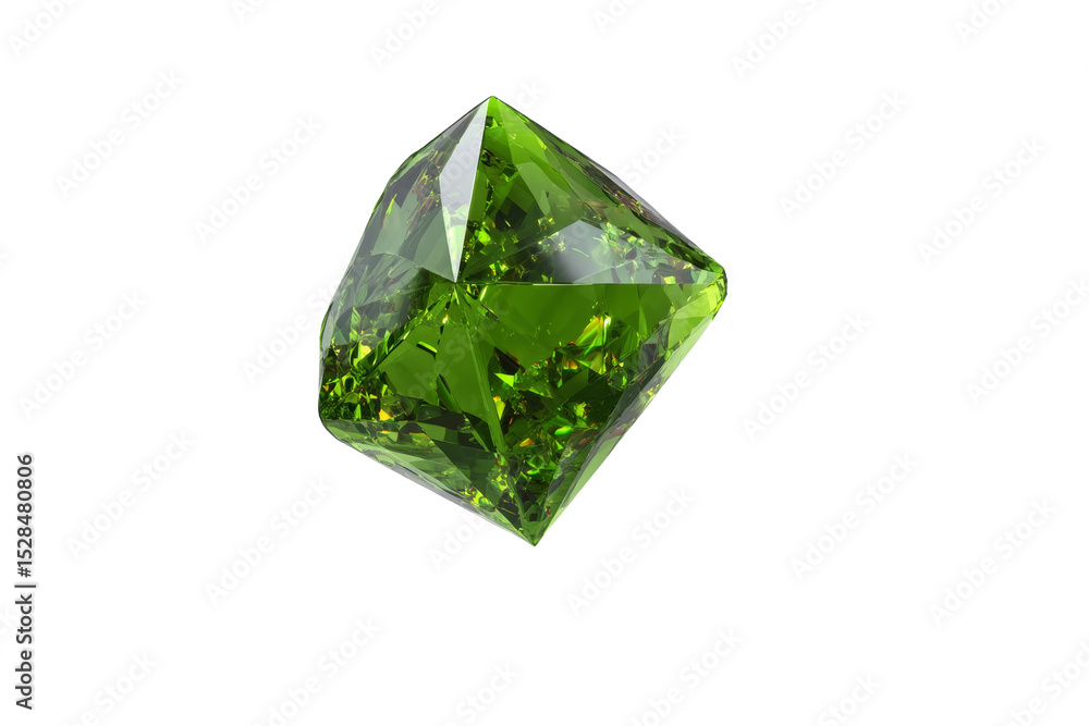 Poster a green gemstone with a triangular shape
