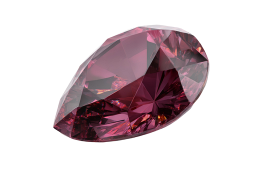 A large pink diamond with a pointed top