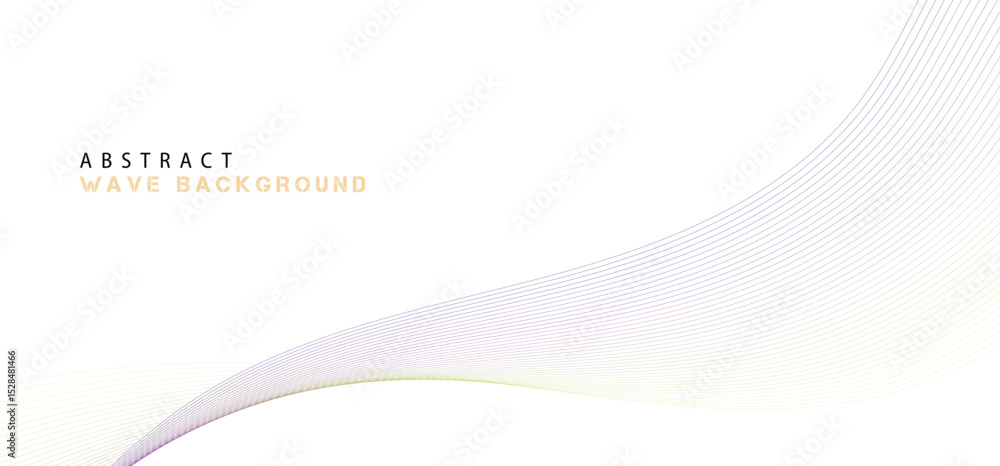 Aufkleber abstract color wave shape with gradient on a white background. vector wave minimalist design