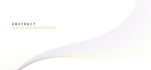 Obraz premium Abstract Color Wave Shape with Gradient on a White Background. Vector wave minimalist design