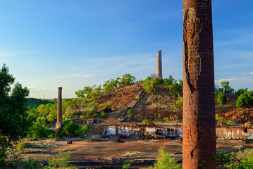 Historic view of the Chillagoe Smelters in Queensland, Australia — rusted stacks, industrial ruins, and outback landscape tell of a rich mining past.