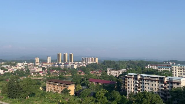 high angle view of the city
