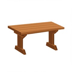 Brown Rectangular Wooden Table with Simple Design