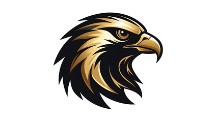 Fototapeta premium Eagle logo design with intense expression high resolution photo