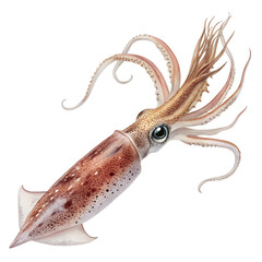 Fototapeta premium Fresh Squid isolated on white background