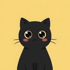 Adorable Black Kitten with Big Eyes