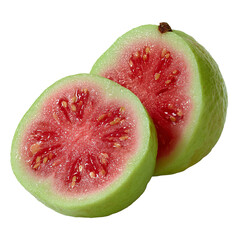 Sliced guava isolated on transparent background