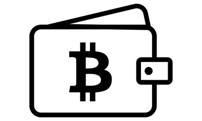 Plain Wallet Icon PNG Images with bitcoin symbol, wallet illustration with rupee symbol