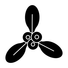 winter flower black icon