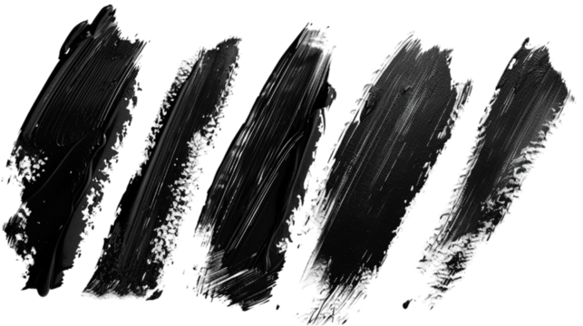 Black Texture Strokes: Charcoal, Pencil, Paint, Background