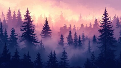 sunrise in the mountains