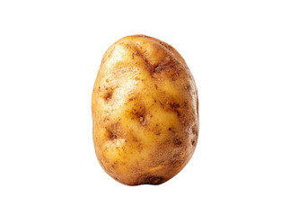 Single russet potato isolated on black background, Isolated On Transparent Background