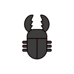 クワガタのアイコンイラスト
