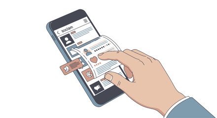 Scrolling Through Social Media on a Smartphone