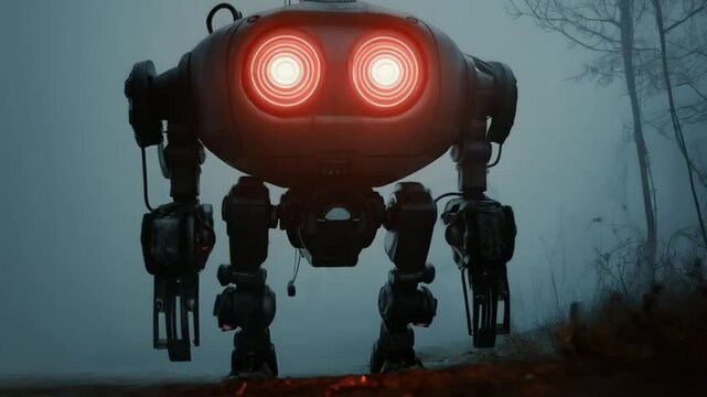 A sleek, two-legged robot strides confidently, scanning surroundings while executing tasks with precision and efficiency.
