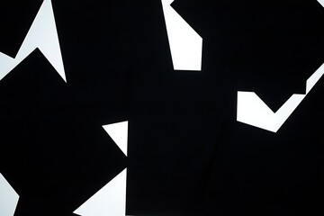 Abstract Black and White Geometric Shapes A Study in Contrast and Form