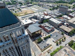 Greensboro downtown on a day in Spring.
