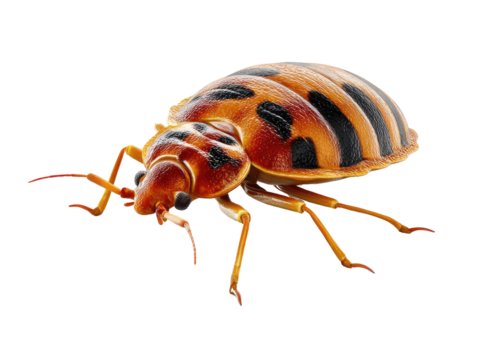 Vibrant Insect: A striking close-up showcases a vibrant insect, its intricate patterns and detailed features displayed against a clean background.
