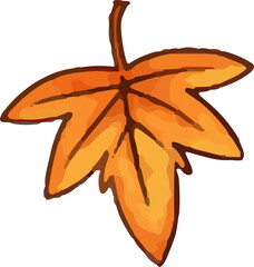 Orange Autumn Maple Leaf

