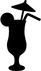 Juice Icon on Black and White Vector Backgrounds,There is a cup of fresh mango juice on the black background
