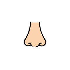 hand drawn vector illustration of nose