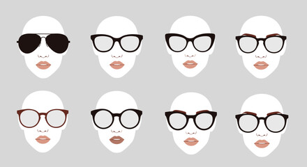 Various Styles of Eye Glasses or Spectacles Frames