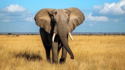 Obraz premium Elephant in African savanna.