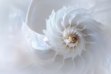 Detailed Close Up Of Nautical Shell Spiral