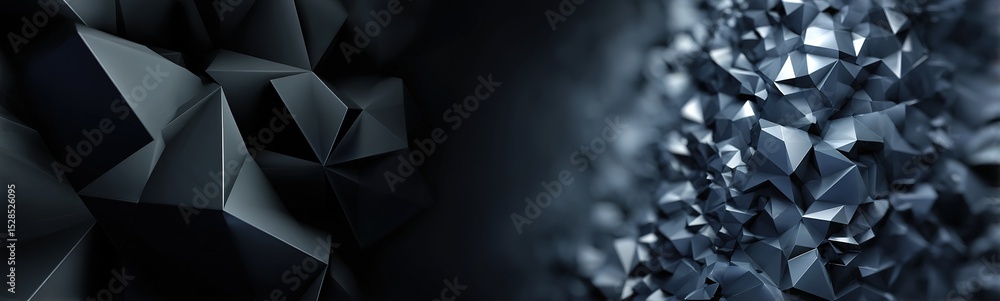 Fototapete abstract geometric dark gray triangular pattern