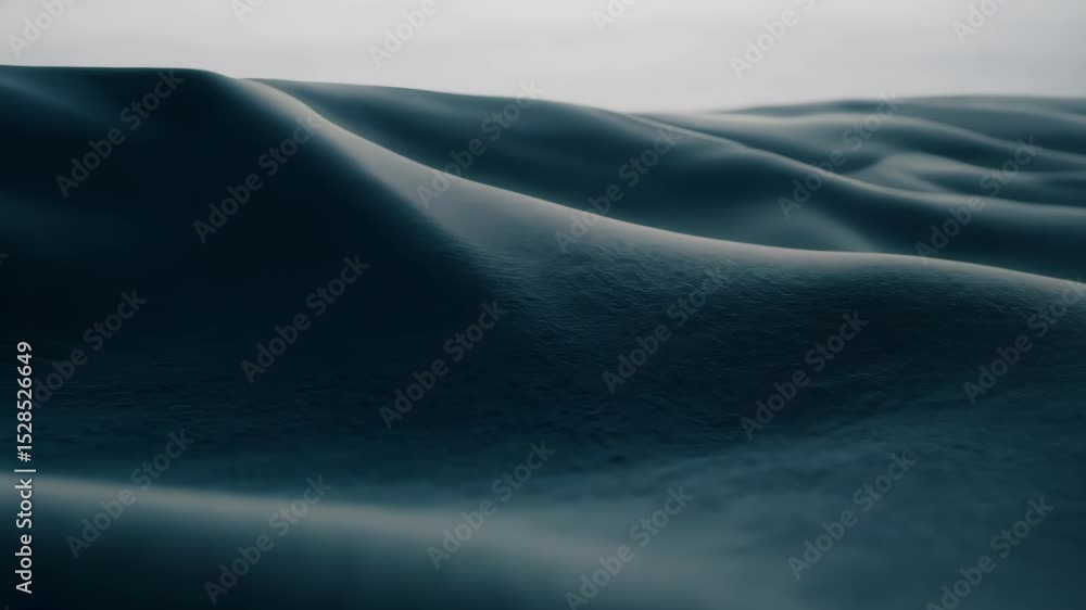 Poster abstract textured landscape with soft flowing curves and shadows