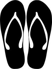 black flip flops isolated,flip flops icon, flip flops silhouette vector illustration-simple silhouette illustration of flip flops, perfect for flip flops logos and icons