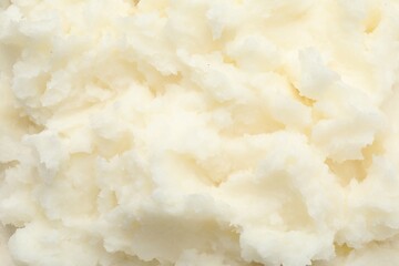 Texture of organic shea butter as background, top view