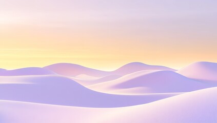 Pastel Sunrise Over Snowy Hills