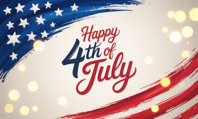 Naklejka premium American flag independence day design fourth of july celebration